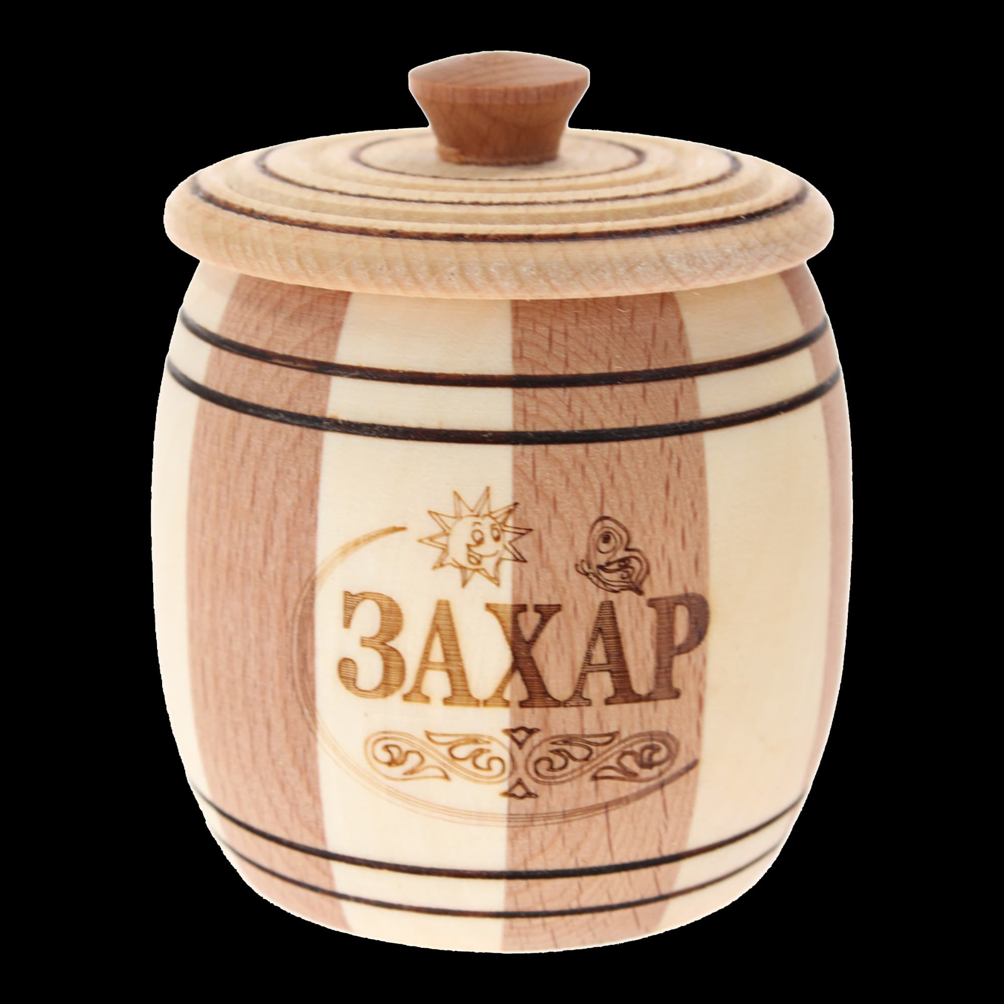 Дървено бурканче за захар